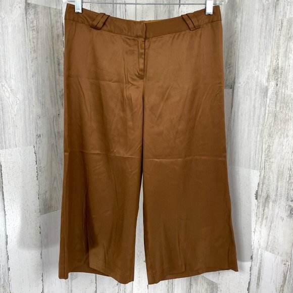 Tommy Bahama Women's Brown Silk Blend Capri Dress Pants‎ Sz 6 - Picture 1 of 9
